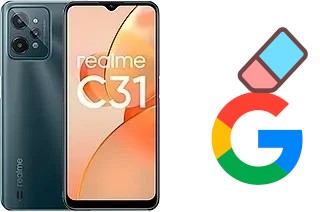 Como excluir a conta do Google em Realme C31