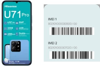 Como ver o código IMEI em U71 Pro