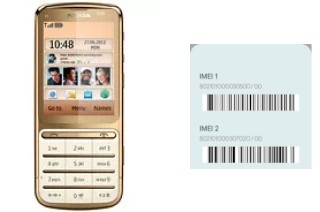 Como ver o código IMEI em C3-01 Gold Edition