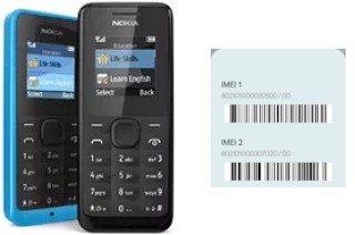 Como ver o código IMEI em Nokia 105