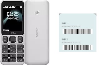 Como ver o código IMEI em Nokia 125