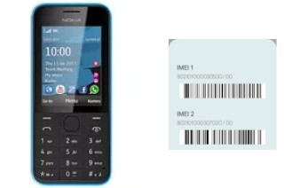 Como ver o código IMEI em Nokia 208