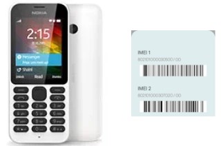 Como ver o código IMEI em Nokia 215