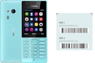 Como ver o código IMEI em Nokia 216