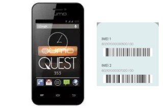 Como ver o código IMEI em QUEST 353