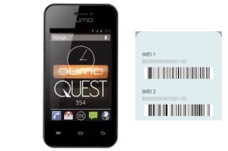 Como ver o código IMEI em QUEST 354