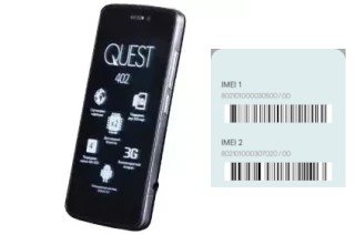 Como ver o código IMEI em QUEST 402