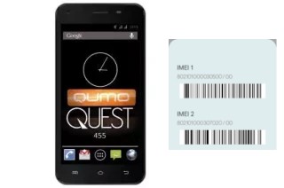 Como ver o código IMEI em QUEST 455