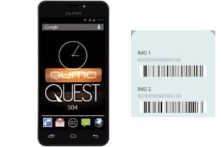 Como ver o código IMEI em Quest 504