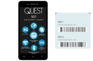 Como ver o código IMEI em Quest 507