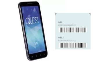 Como ver o código IMEI em QUEST 574