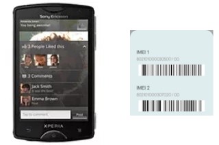 Como ver o código IMEI em Xperia mini