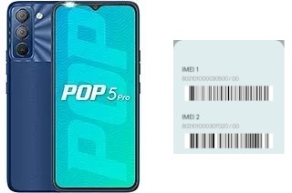 Como ver o código IMEI em Pop 5 Pro