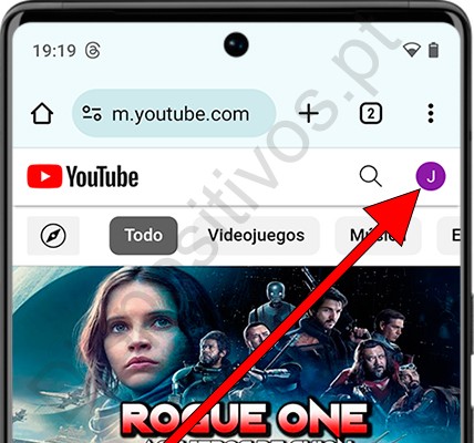 Ícone da conta do YouTube