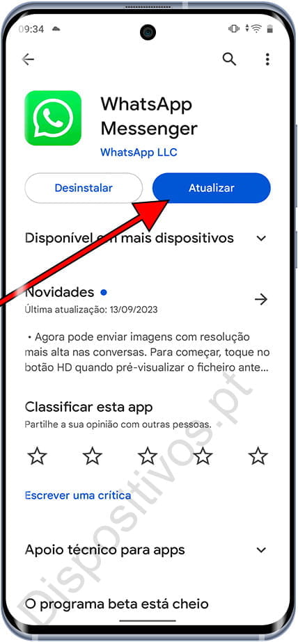 Atualizar WhatsApp Android