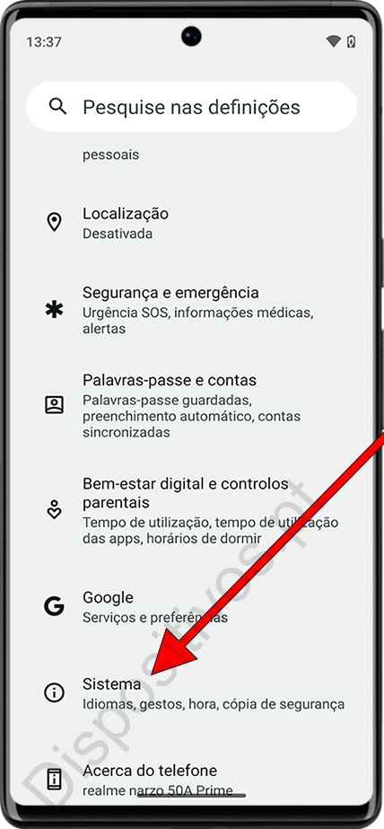 Ícone do sistema Android