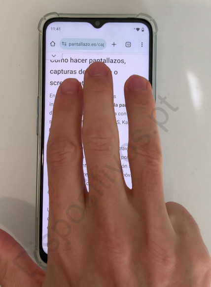 Capture com três dedos no Android