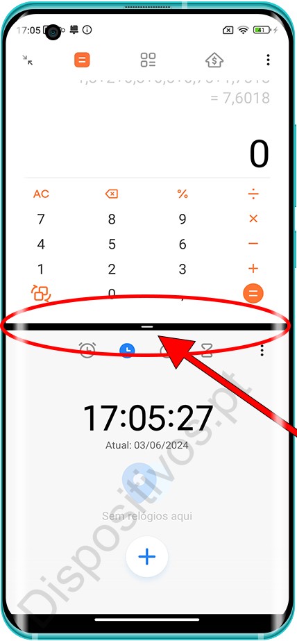 Barra divisora ??de tela dividida Xiaomi