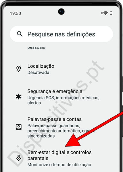 Bem-estar digital e controlos parentais no Android