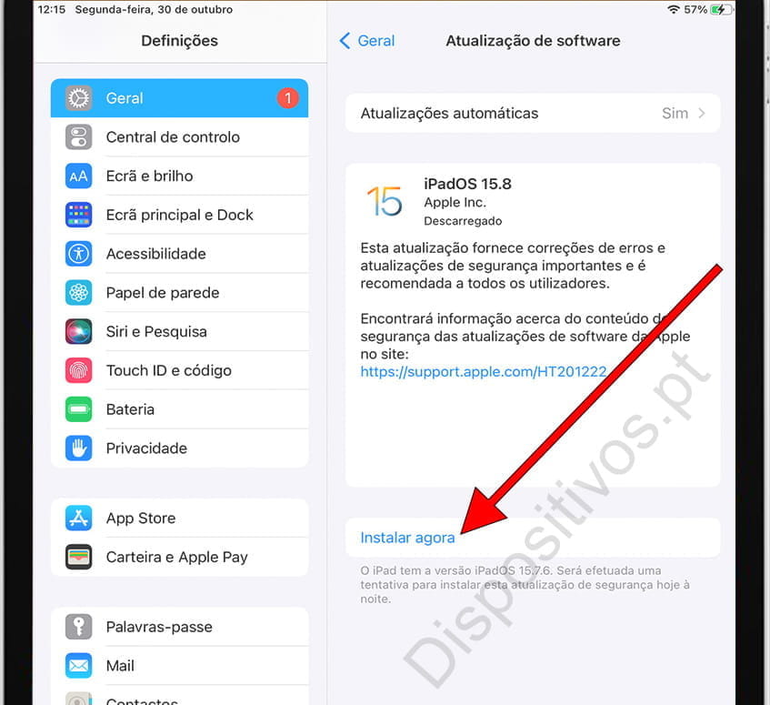 Instale a atualização do iPad agora