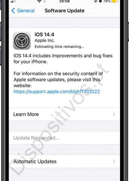 Baixando atualização do iPhone