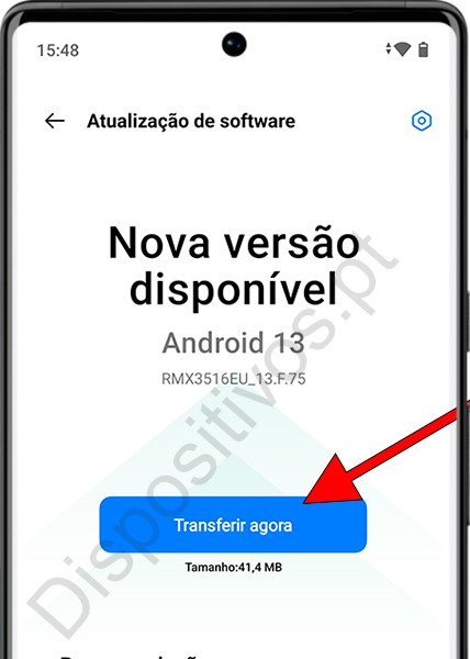 Baixar atualização de software Realme