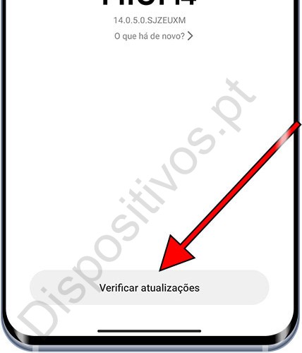 Verificar atualizações Xiaomi