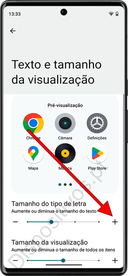 Alterar o tamanho do texto no Android