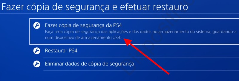 Backup do PS4