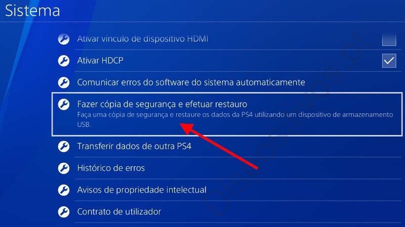 Backup e restauração