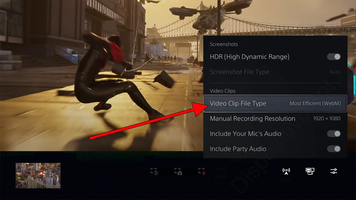 Gravação de tela do tipo vídeo PlayStation 5