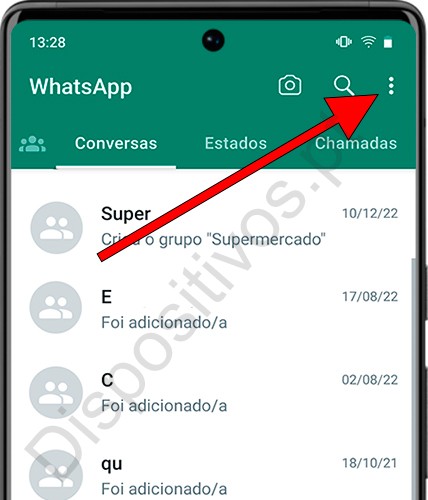 Opções WhatsApp Android