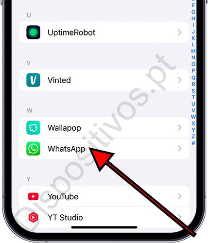 Configurações do WhatsApp no iPhone