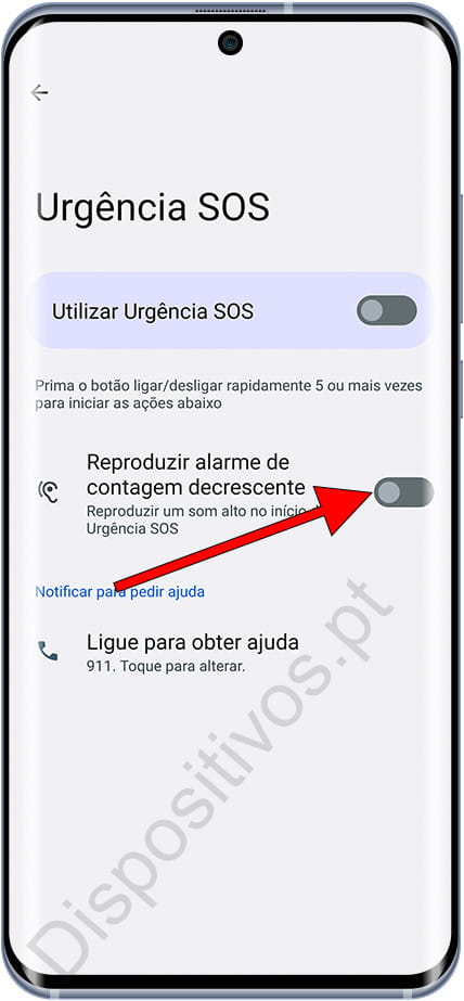Tocar alarme SOS Android
