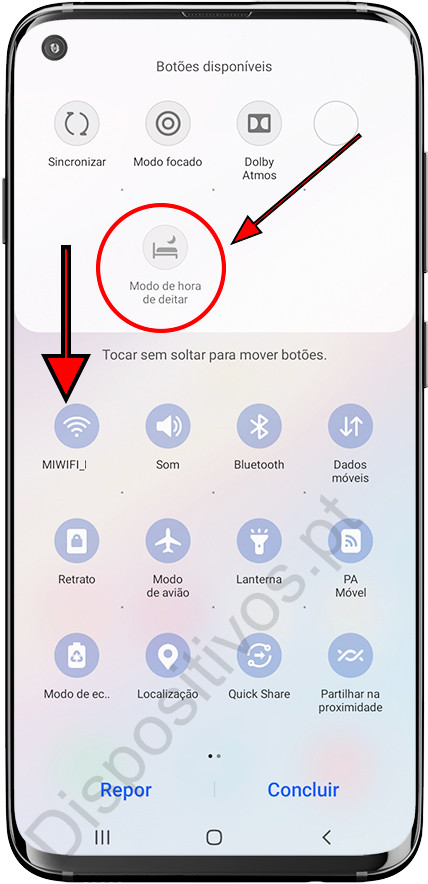 Adicionar botão de atalho Samsung