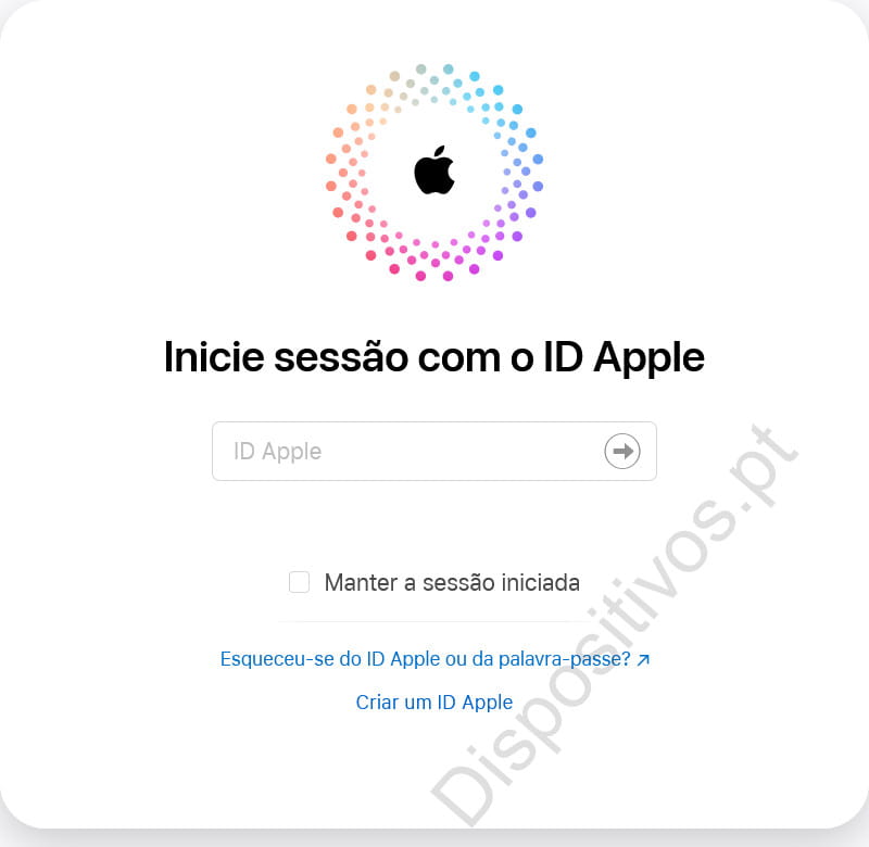 Inicie sessão no iCloud