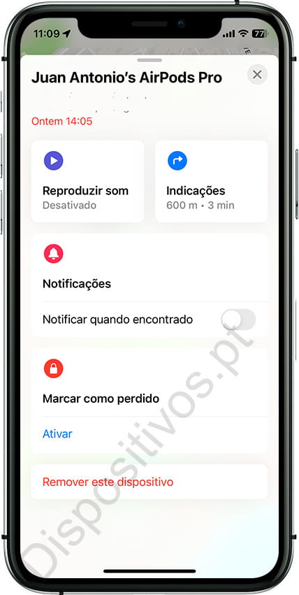 Opções de pesquisa Apple