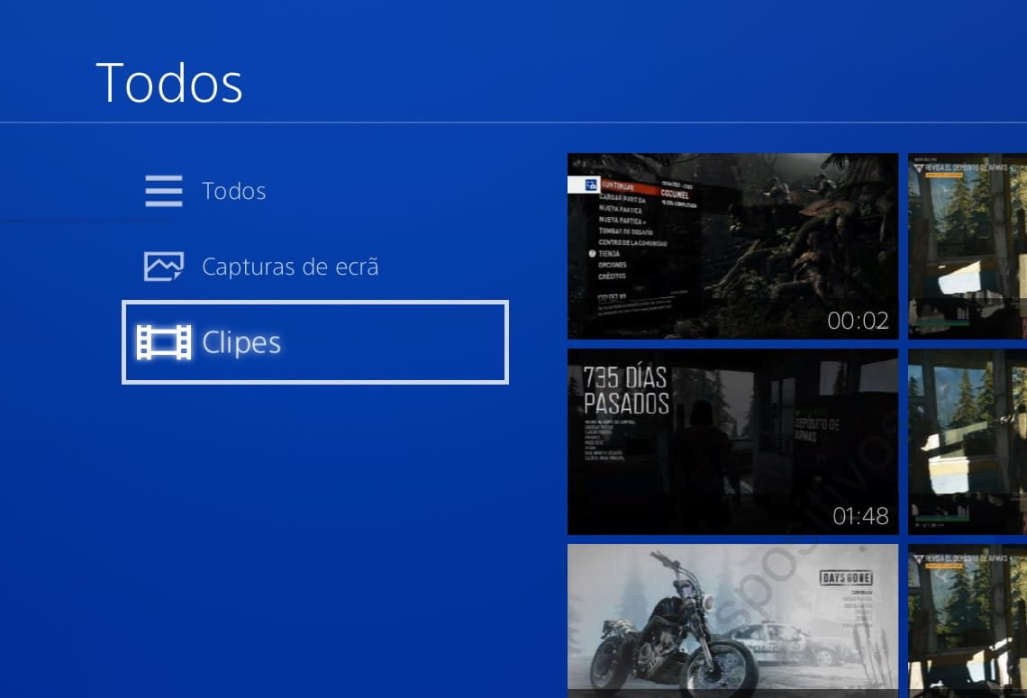 clipes galeria PS4