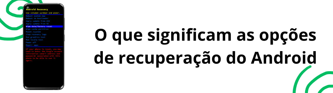 O que significam as opções de recuperação do Android