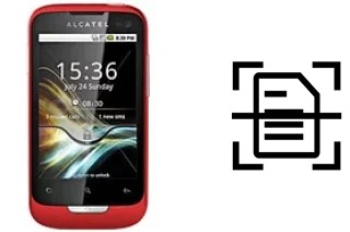 Digitalize documentos em um alcatel OT-985