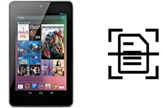 Digitalize documentos em um Asus Google Nexus 7 Cellular