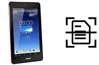 Digitalize documentos em um Asus Memo Pad HD7 16 GB