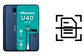 Digitalize documentos em um HiSense U40 Lite