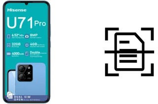 Digitalize documentos em um HiSense U71 Pro