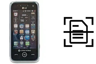 Digitalize documentos em um LG GW880