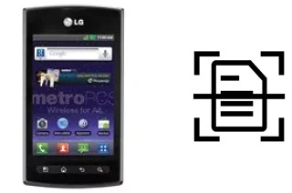 Digitalize documentos em um LG Optimus M+ MS695