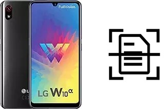 Digitalize documentos em um LG W10 Alpha