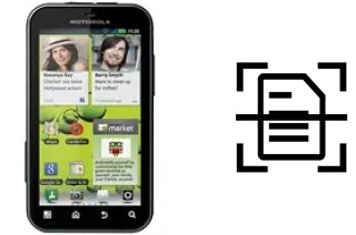 Digitalize documentos em um Motorola DEFY+