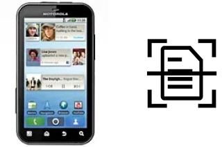 Digitalize documentos em um Motorola DEFY