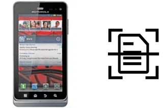 Digitalize documentos em um Motorola MILESTONE 3 XT860